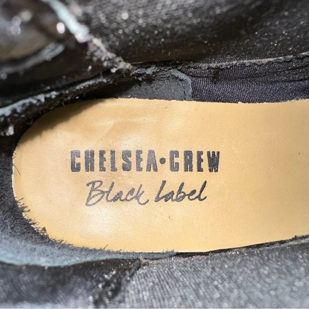 Chelsea Crew Black Label Dapper Shimmer Slip On Boots | Size 38